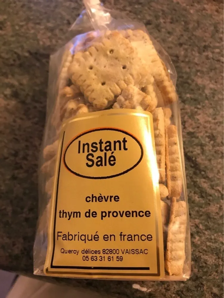 Biscuits apéritif chèvre thym de provence