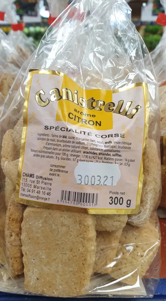 Canistrelli arôme citron