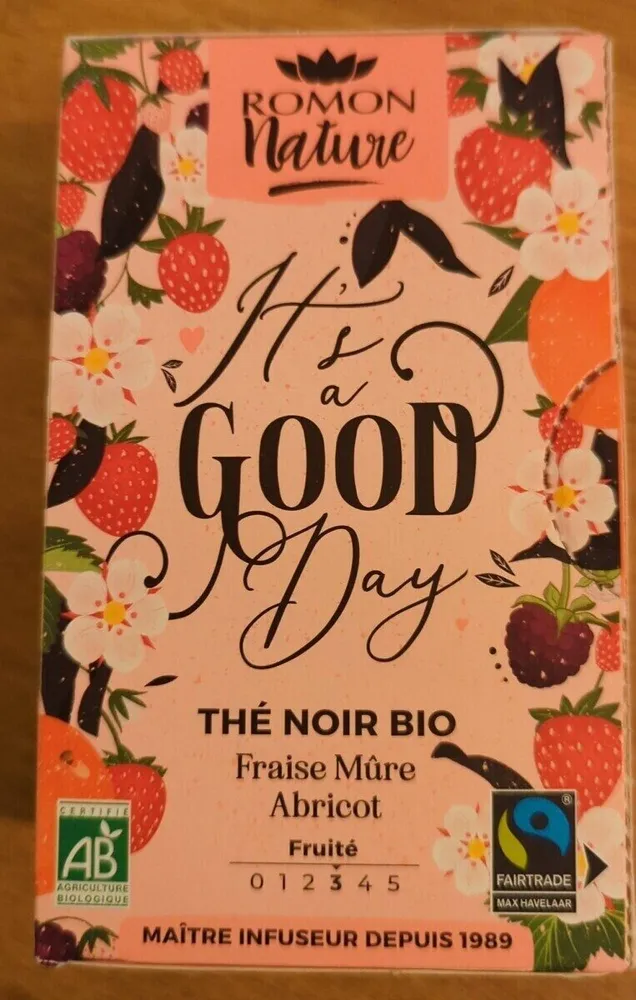 Thé Noir Bio Fraise Mûre Abricot
