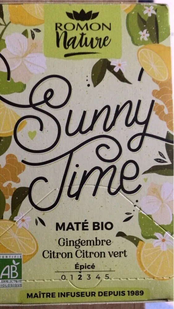Infusion mate bio gingembre citron