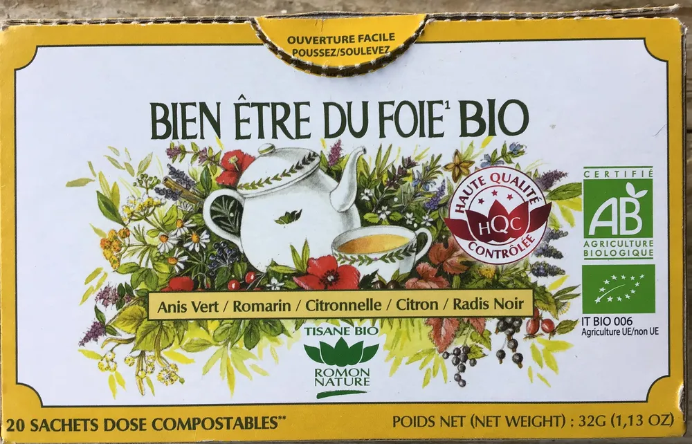 Tisane Bio Bien Etre du Foie