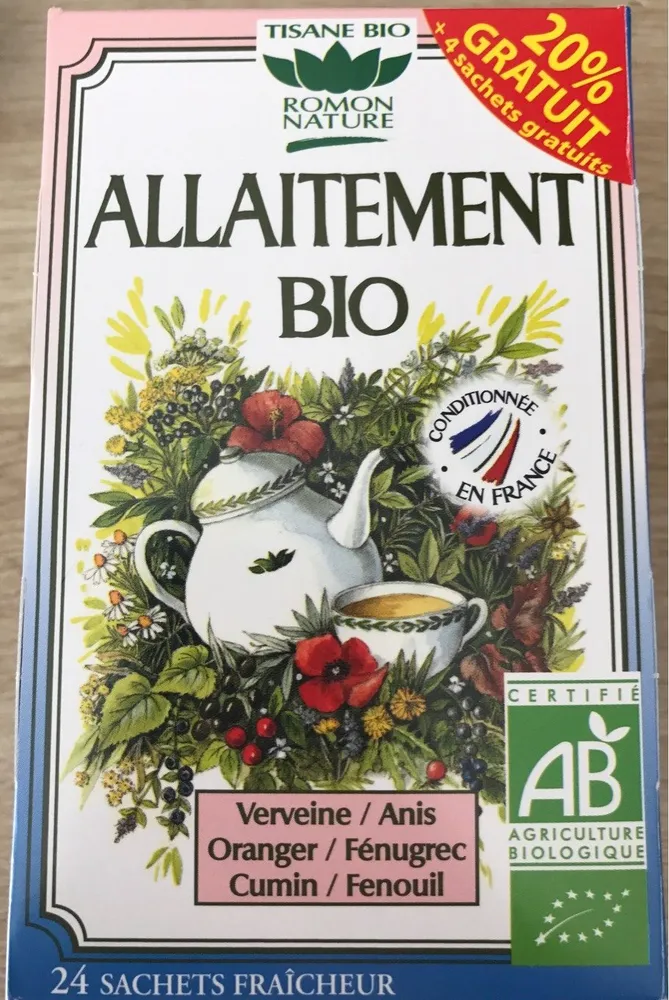 Tisane Allaitement Bio - 20 Sachets - Romon Nature
