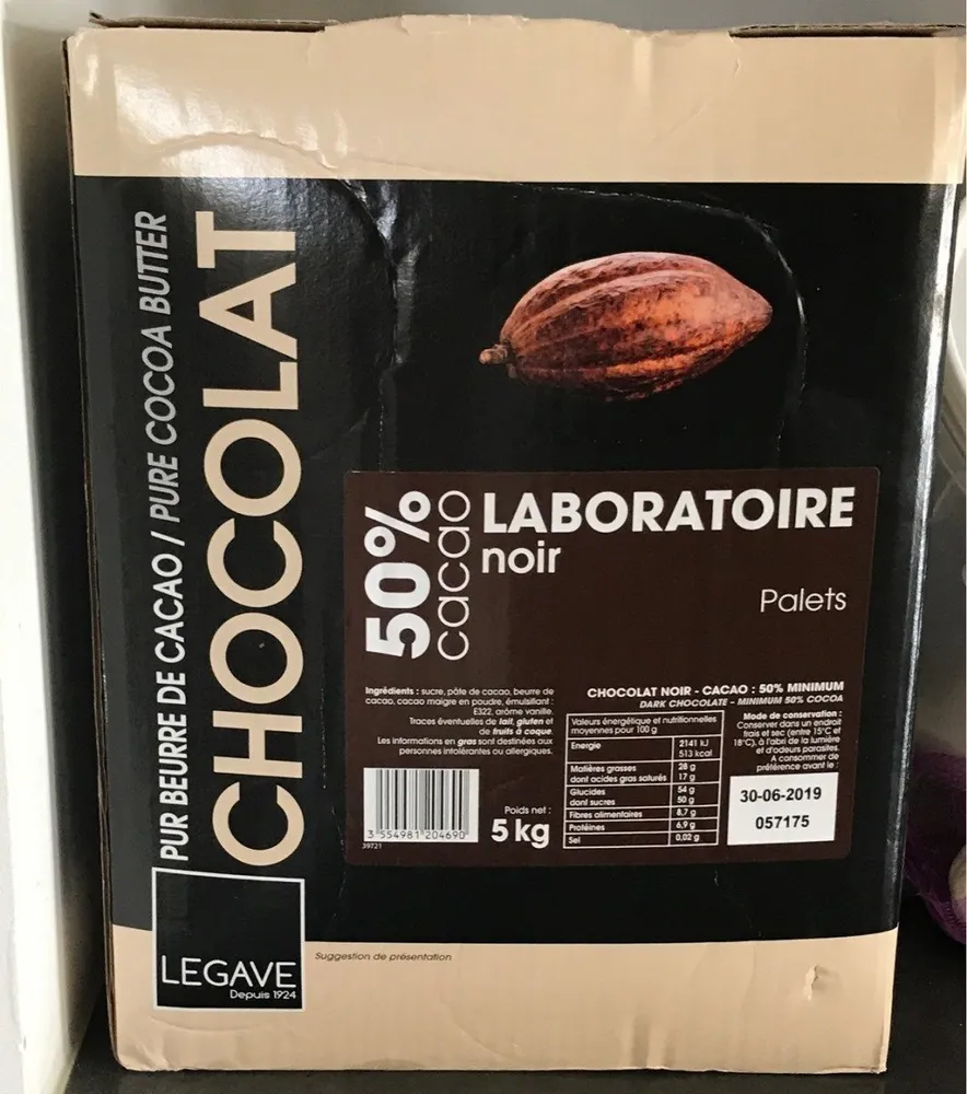 Chocolat noir palets 50%