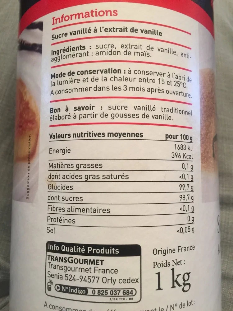 Sucre vanillé