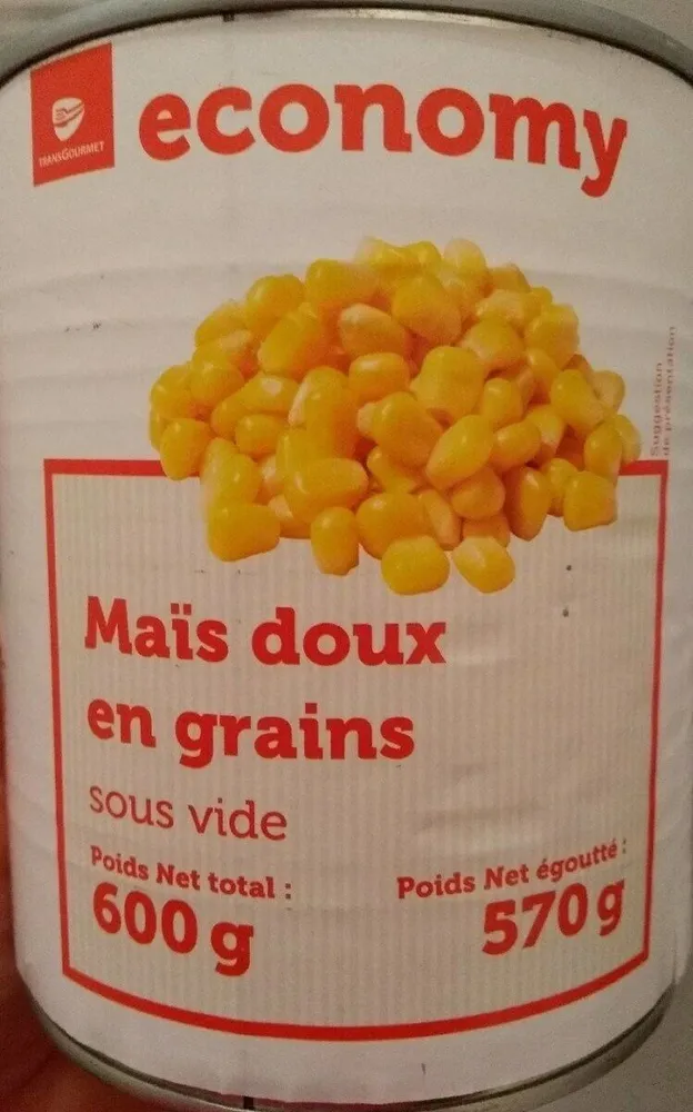 Maïs doux en grains