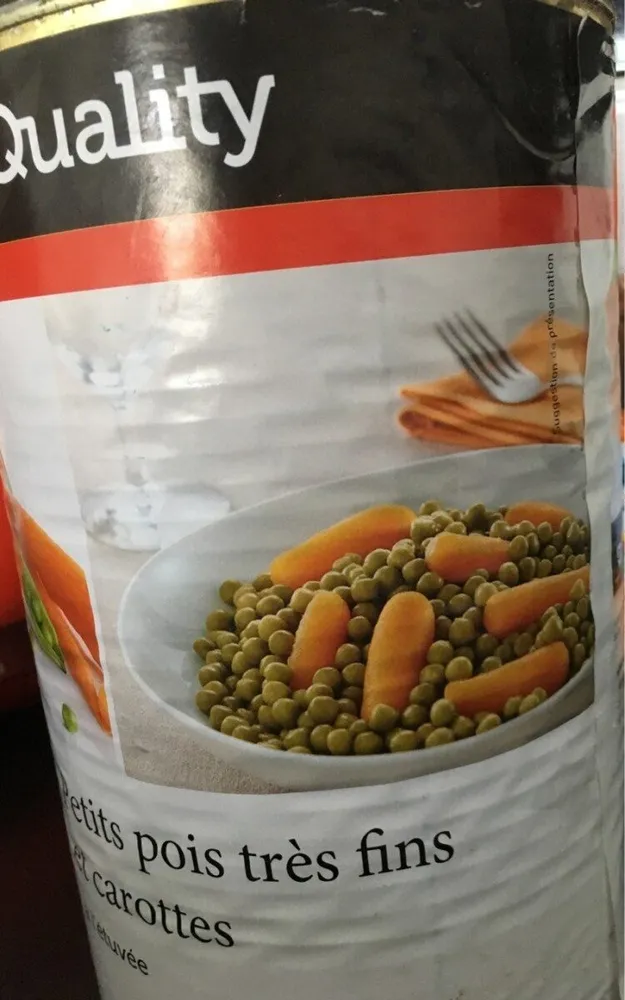 Petits pois tres fins et carottes