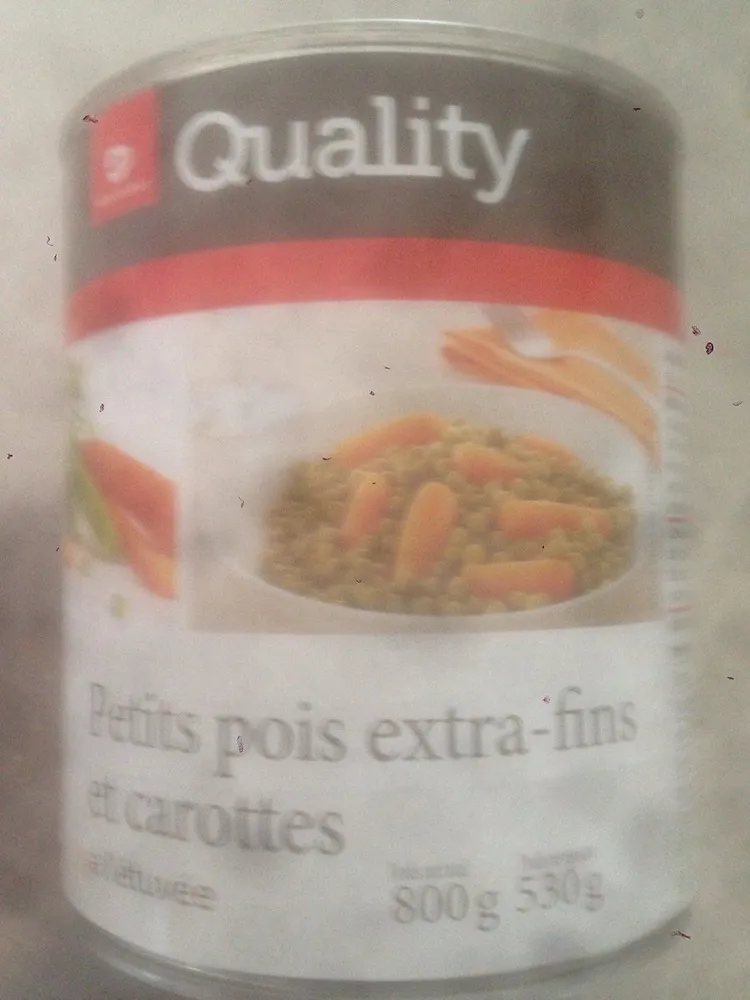 Petits pois extra-fins et carottes