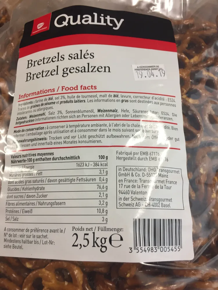 Bretzels salés