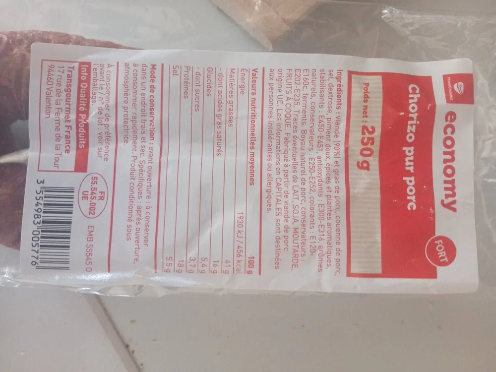 Chorizo cerdo
