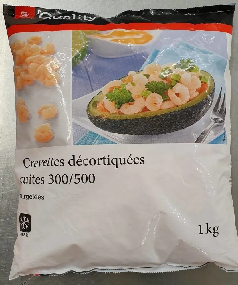Crevettes décortiquées cuites 300/500