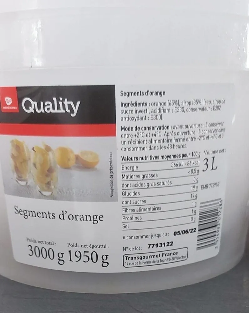 Segments d'orange