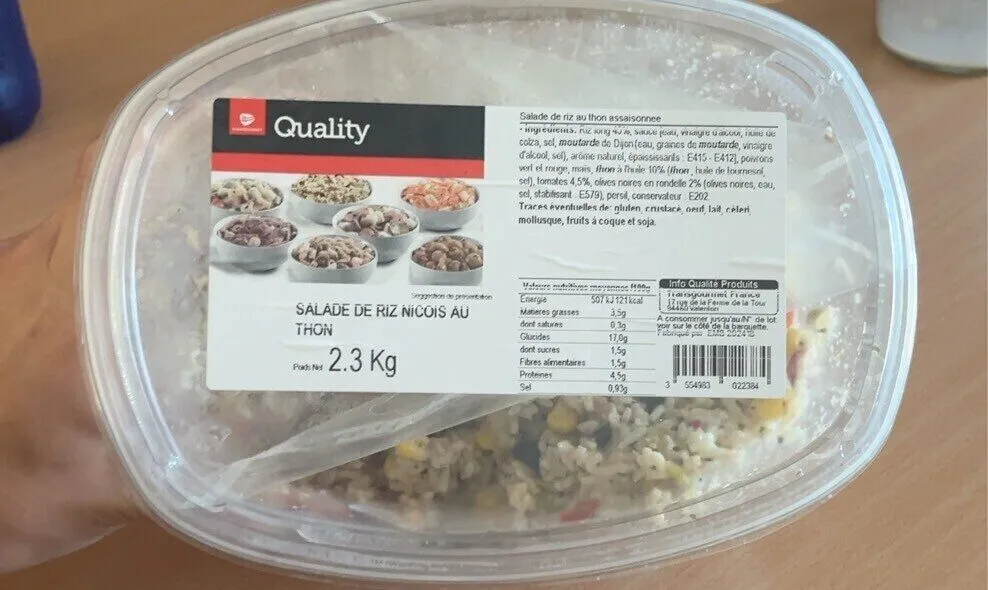 Salade de riz niçois au thon