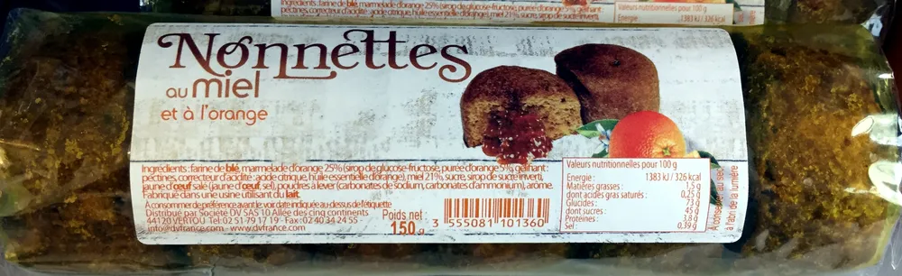 Nonnettes au Miel et à l'orange
