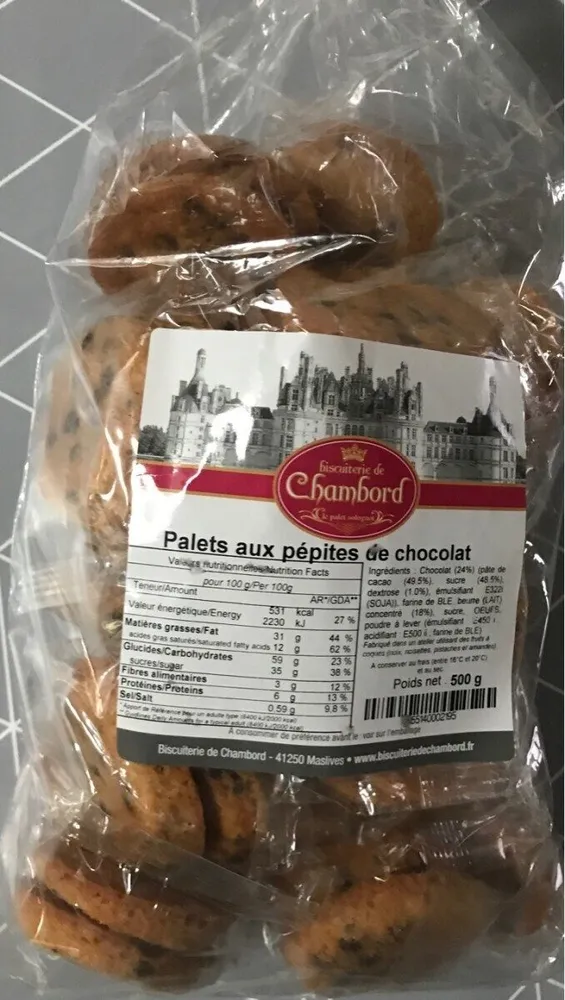 Palets aux pepites de chocolat