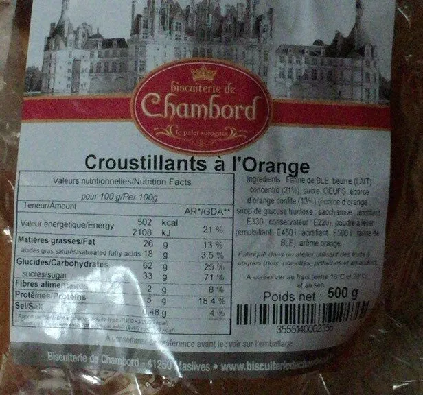 Croustillants à l’orange