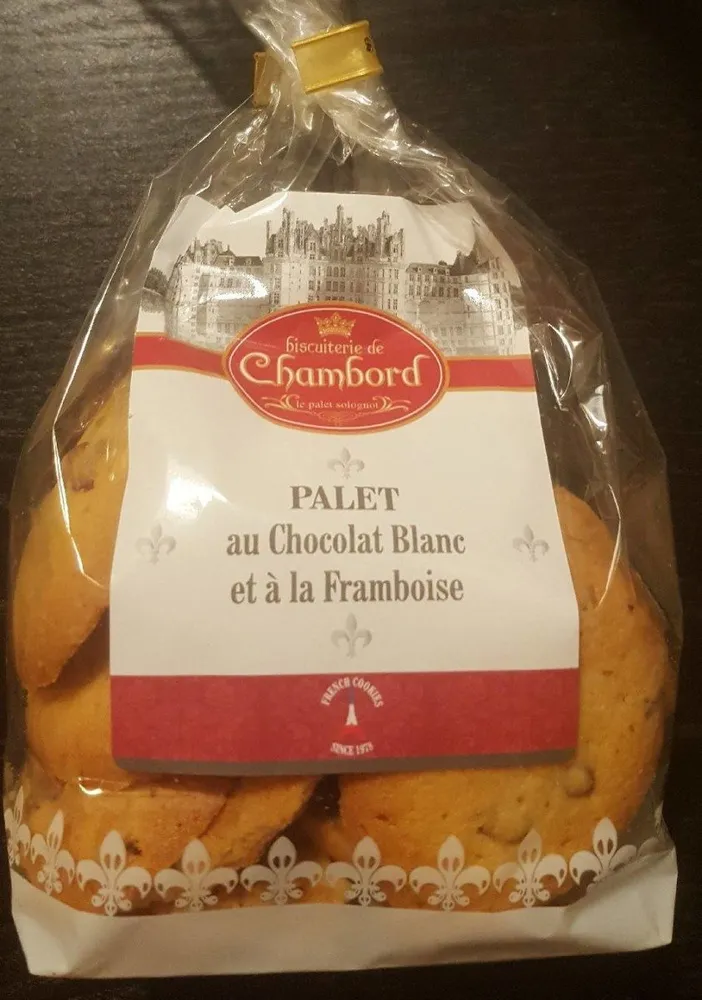 Palet au chocolat blanc et à la framboise