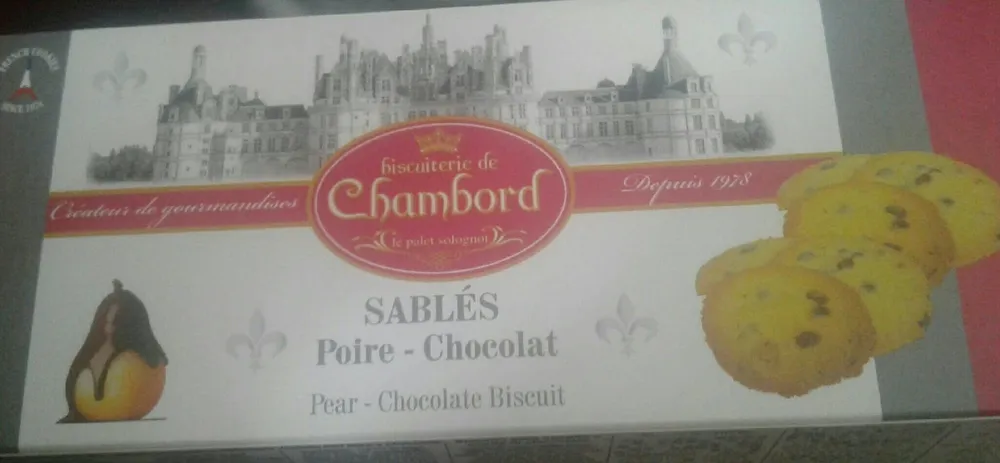 Sablés poire chocolat