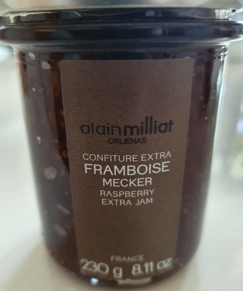 Alain Milliat - Mecker Raspberry Extra Jam, 8.11 oz (230g)