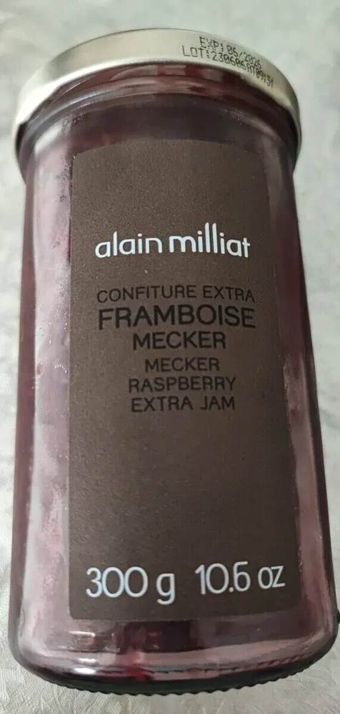 Alain milia confiture de framboises Mecker