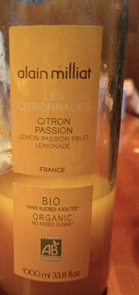 Citronnade citron passion