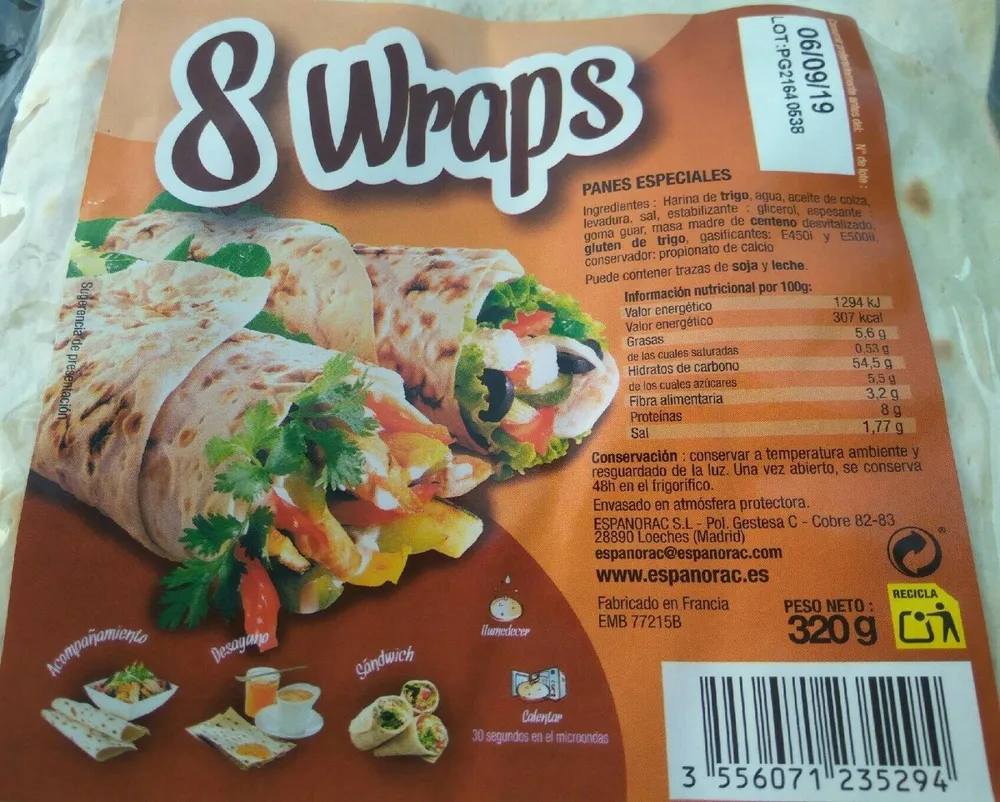 8 Wraps