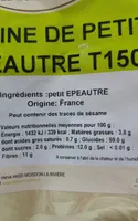 Farine petit épeautre T150
