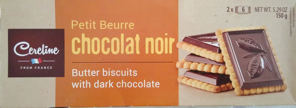 Petit beurre chocolat noir