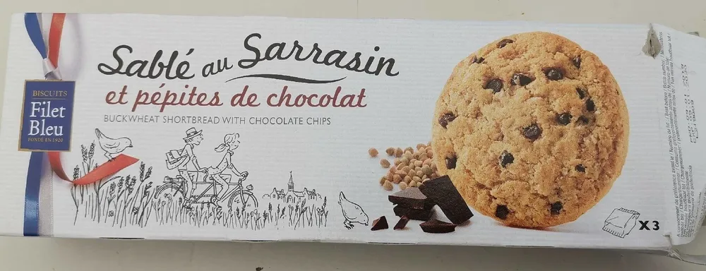 Sable au sarrasin et pépites de chocolat