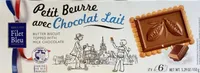 Petit beurre avec chocolat lait