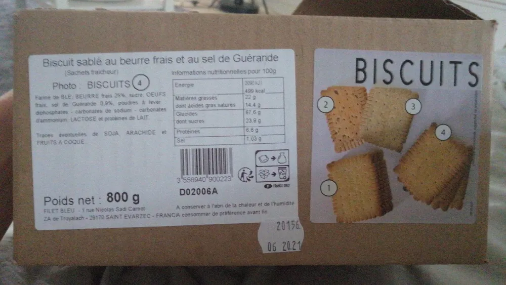 Biscuits salés au beurre frais et au sel de Guérande
