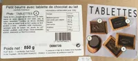 Petit beurre avec tablette de chocolat au lait
