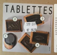 Petit beurre avec tablette de chocolat noir