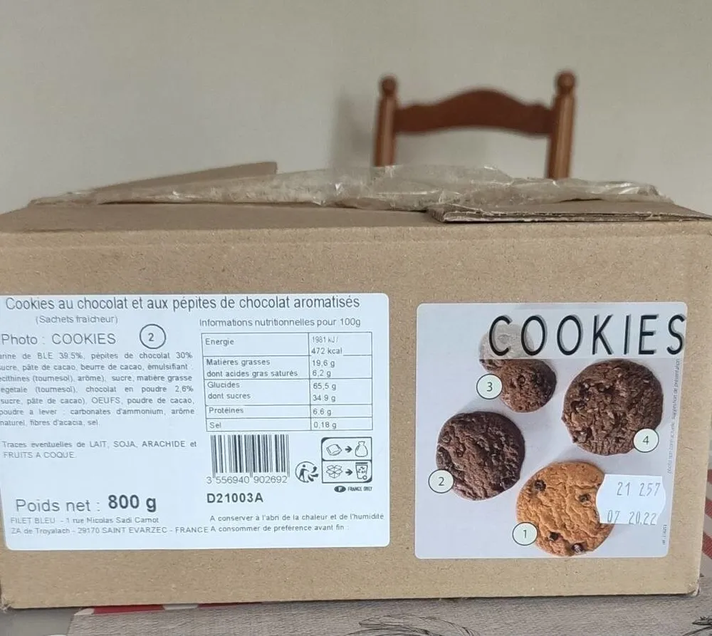 Cookies au chocolat et aux pépites de chocolats aromatisés