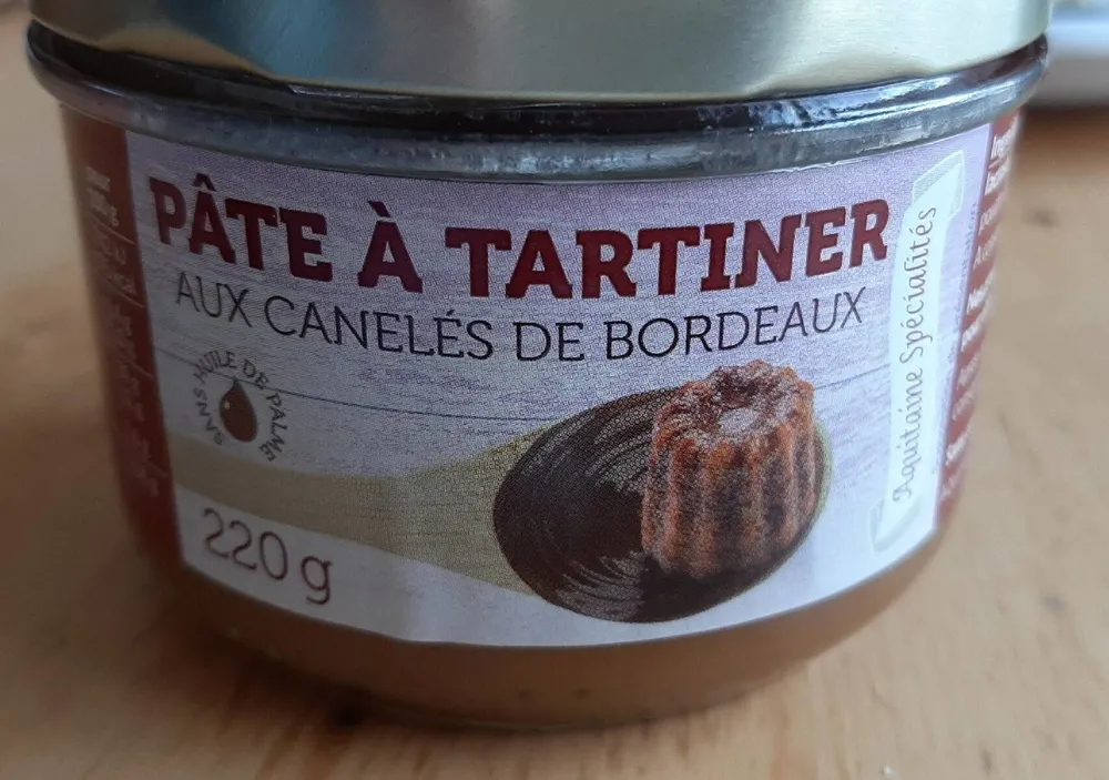Pâte à tartiner aux canelés de Bordeaux