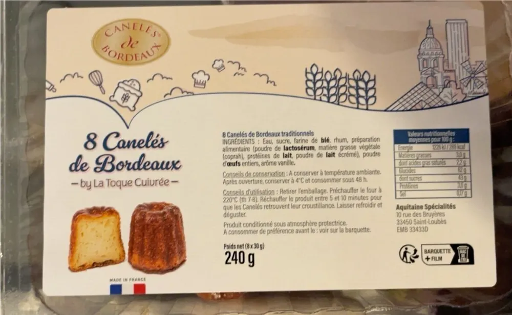 8 Canelés de Bordeaux