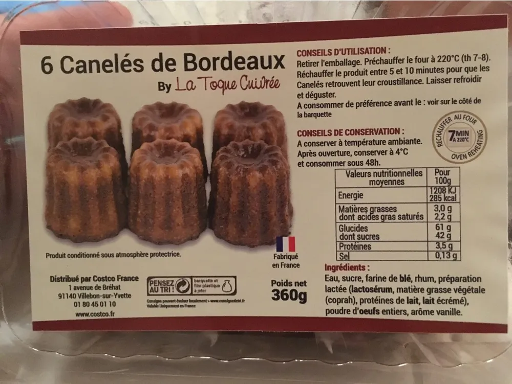 4 x 6 Canelés de Bordeaux