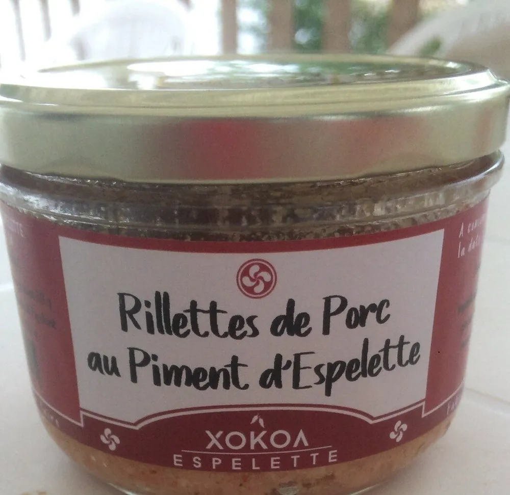 Rillettes de porc au piment d’Espelette
