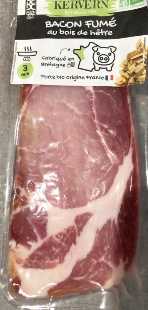 Bacon fumé au bois de hêtre