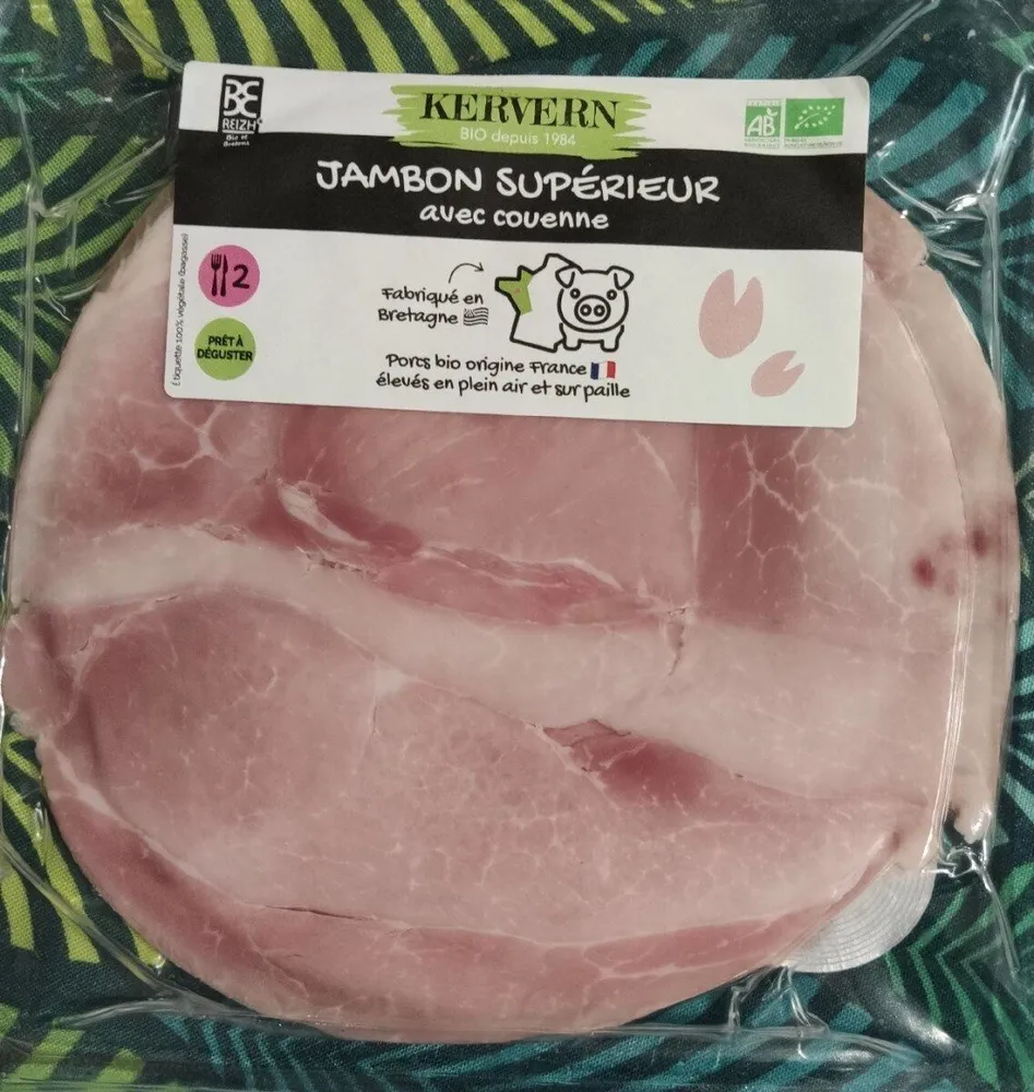 Jambon avec couenne élevés en pleine air origine France
