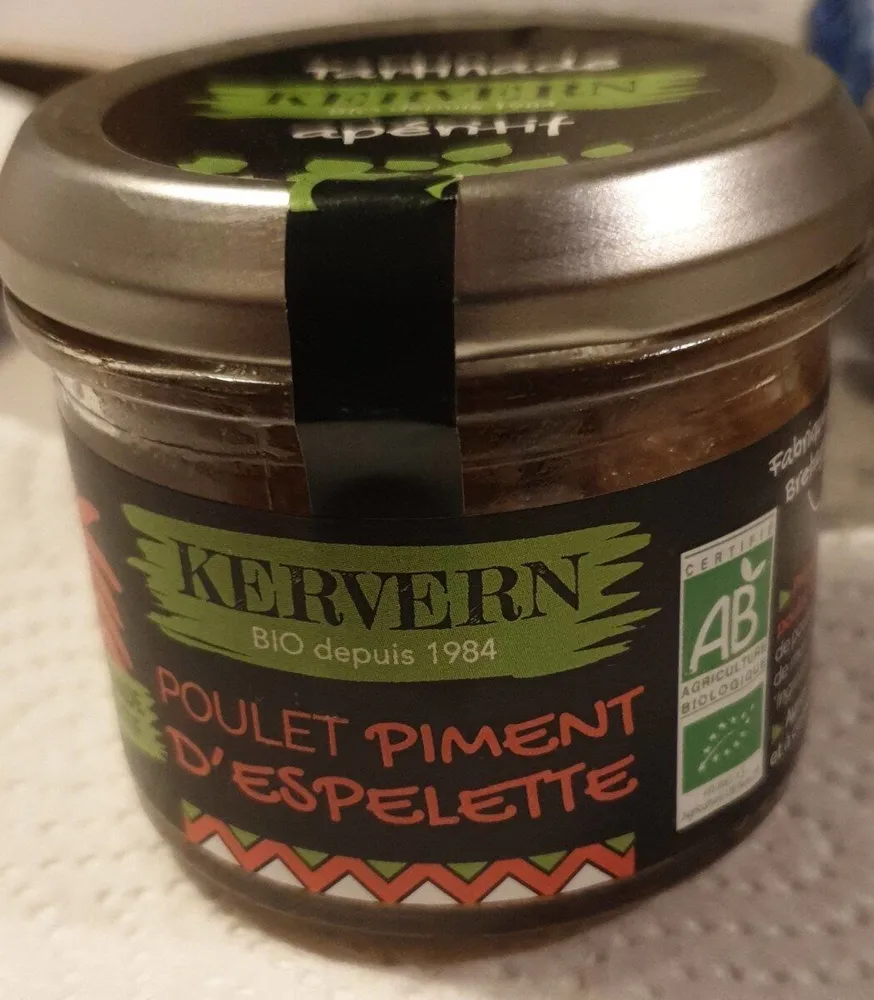 Tartinade KERVERN poulet piment d'espelette