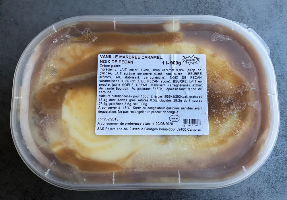 Vanille marbrée caramel noix de pécan