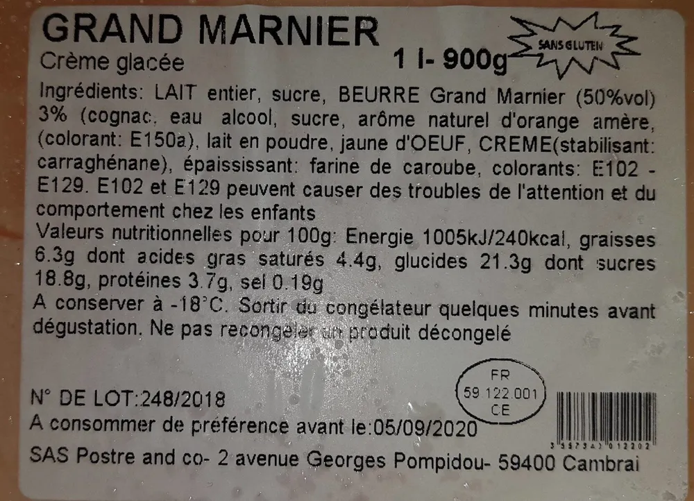 Crème Glacée  -  Grand Marnier