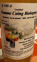 Jus de pommes et coing Biologique