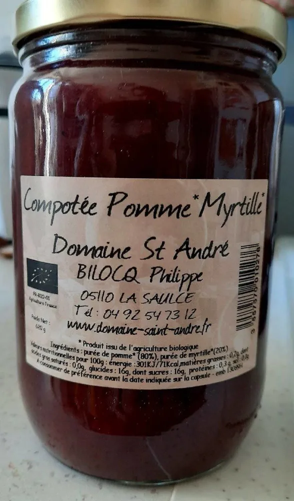Compotée  pomme-myrtille