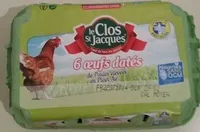 6 oeufs datés de poules élevées en plein air   en plein air