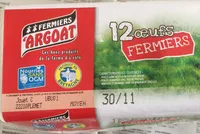 12 Oeufs Label Rouge Moyens Argoat,