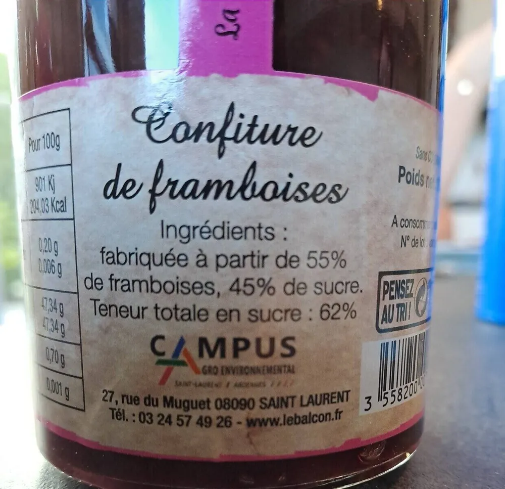 Confiture de framboises
