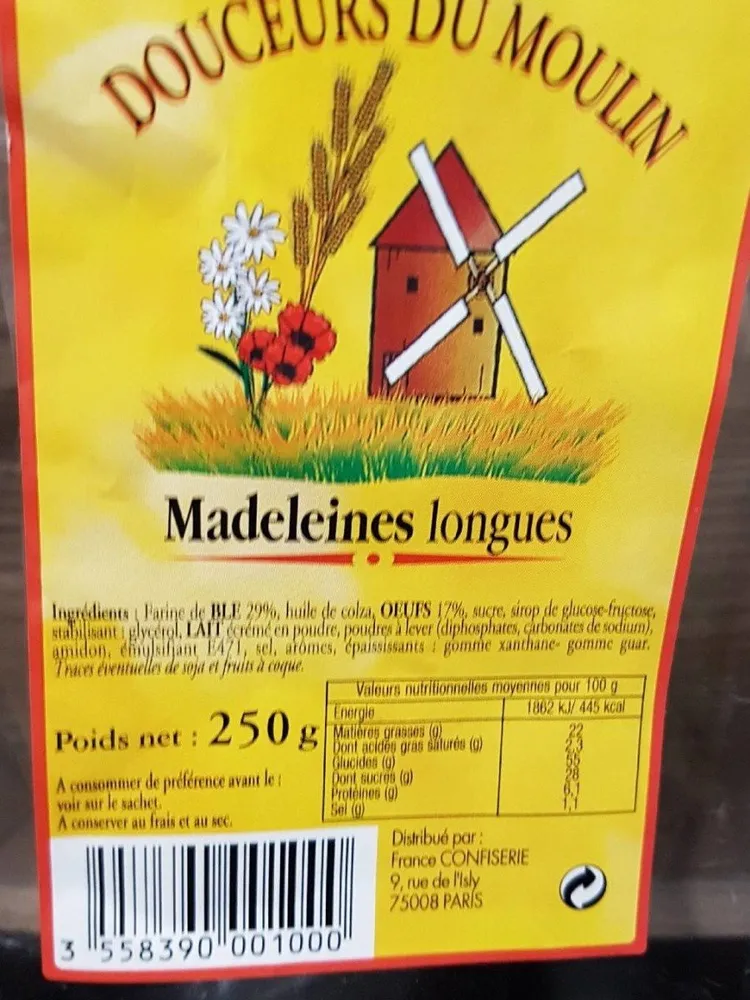 Madeleines Longues