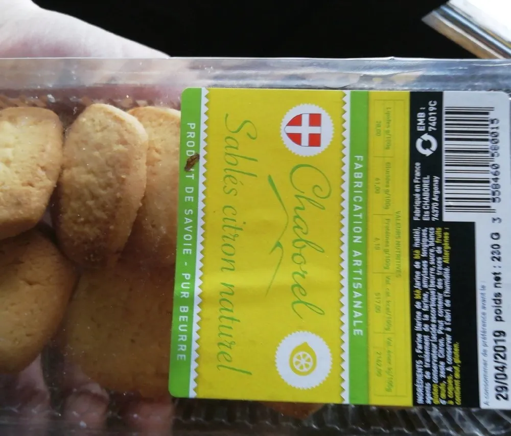 Sablés citron naturel