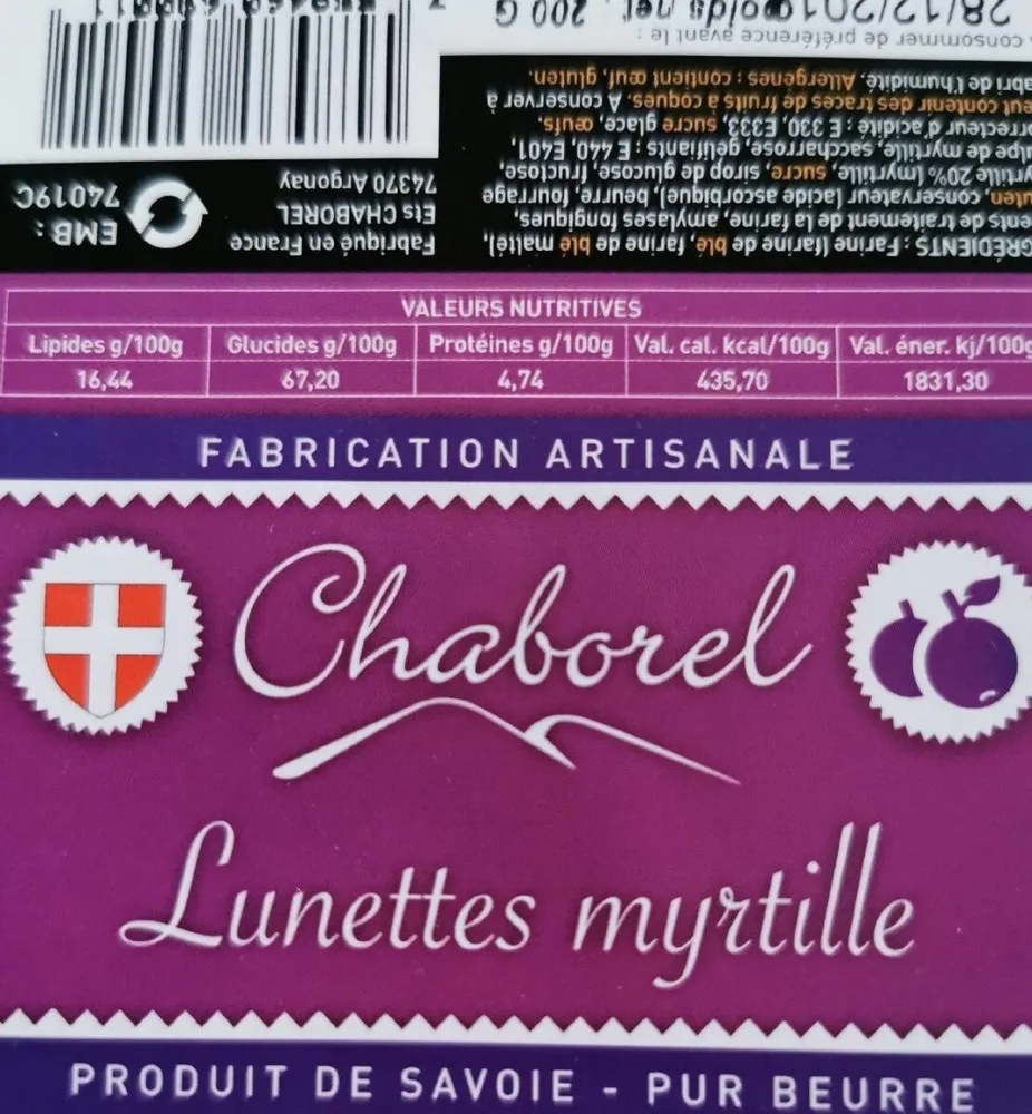 Lunettes myrtille